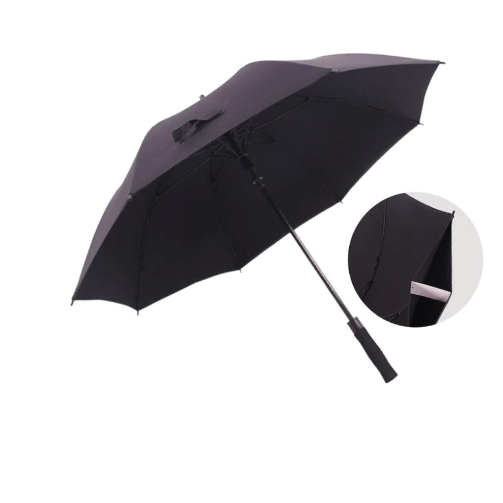 Beschichtung Gegen Golfschirm Uv. Schutz Automatischer offener doppelter Baldachin entlüfteter Sonnenregen-Regenschirm wasserdichte Stockschirme Windsicher Leicht Klassisch(Black)