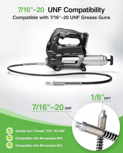 Image of 48-Inch Grease Gun Replacement Hose for M-12, M-18, 12000 PSI High-Pressure