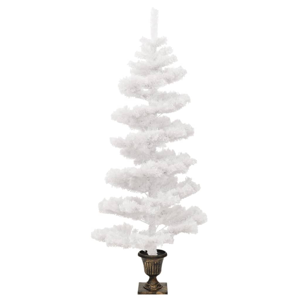 Albero Di Natale Folto,Albero Luminosoalbero Di Natale A Spirale Con Vaso E Led Bianco 120 Cm Pvc Adatto Per Ingresso, Festa, Cortile, Giardino, Hotel, Negozio