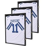 GUTAG Jersey Frame Display Case -Shadow Box with 98% UV Protection Acrylic and Hanger for Baseball Basketball Football Hockey Sport Shirt (3 Pcs)