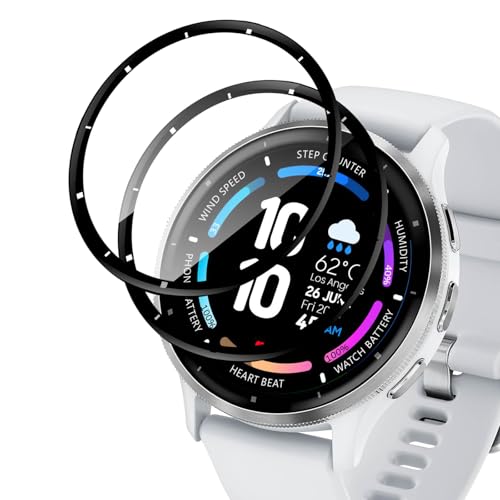Carantee für Panzerglas für Venu 3 Schutzfolie 2 Stück 9H Härte Schutzglas für Venu 3 Displayschutz Hohe Touch-Empfindlichkeiti Anti-Fingerabdruck HD Blasenfre Displayschutzfolie