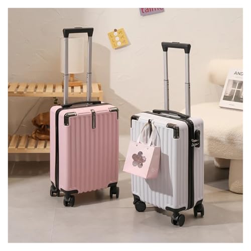 18 Inch Lightweight Student Password Travel Suitcase Small Luggage Male Universal Wheel Female Boarding Trolley Case(Pink)2