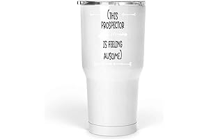 Excavating Excitement: Novelty Gift Prospector White 30 Oz Stainless Steel Tumbler