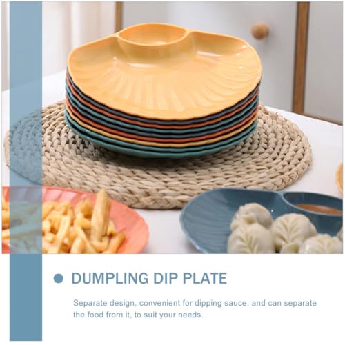Set de 4 platos plásticos para salsa con forma de concha miniatura 4