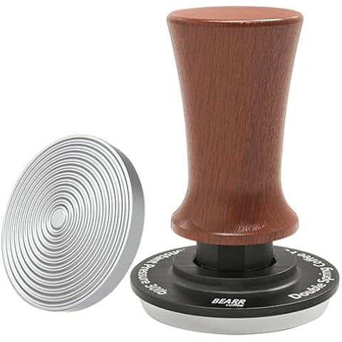 Espresso Coffee Tamper 53mm,Ebony Double Spring Coffee Tamper Spring Loaded,100% Stainless Steel Ripple Base,Constant 30lb,Compatible Coffee Machine Accessories (53mm) Cover