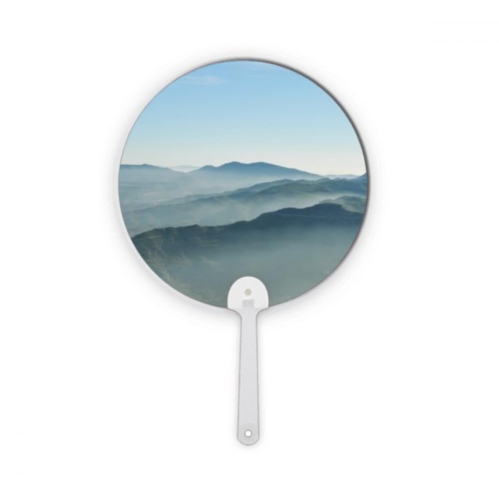 Éventail plastique Sunshine Mountains pour fraîcheur et décoration lors des mariages