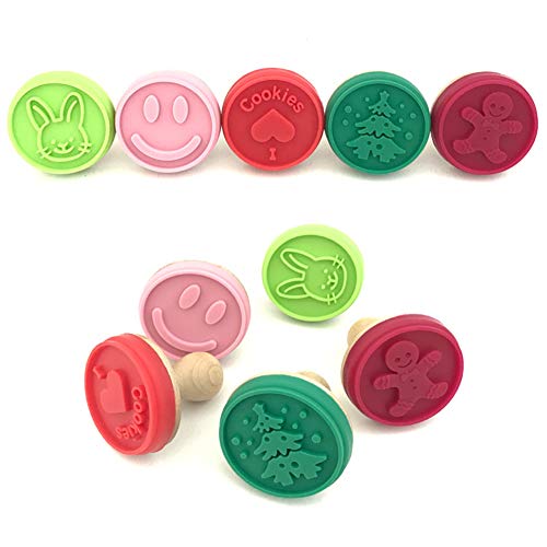 Ototon - Sello de silicona para galletas, 5 diseños diferentes