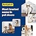PetSafe 2-Piece Sliding Glass Pet Door - No-Cut DIY Install Doggy Door for Renters - Aluminum Frame - Adjustable Height 75 7/8