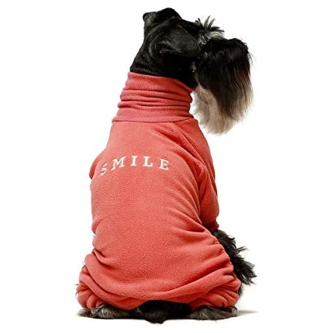 Fitwarm Bestickte Hundebekleidung Rollkragenpullover aus Thermo-Fleece Cover