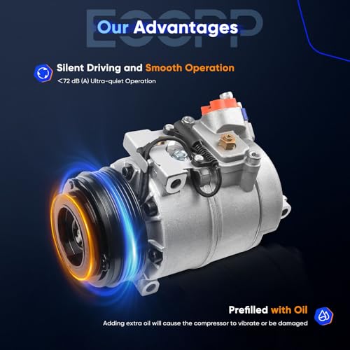 Image of ECCPP AC Compressor for BMW 330xi 525i 528i 530i 540i 740i M3 X3 1997-2005 | Fast Cooling AC Compressor for Car