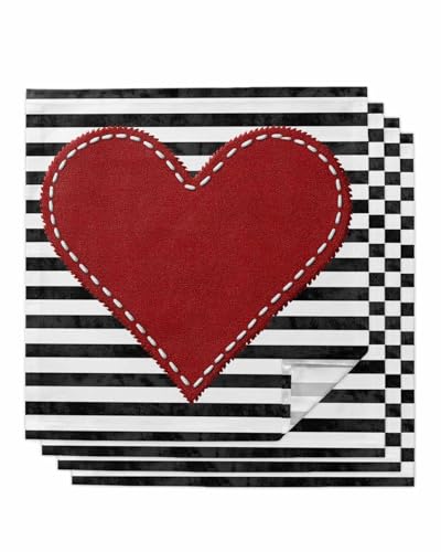 Servilletas de Tela Red Love Set x4 20x20 in miniatura 1