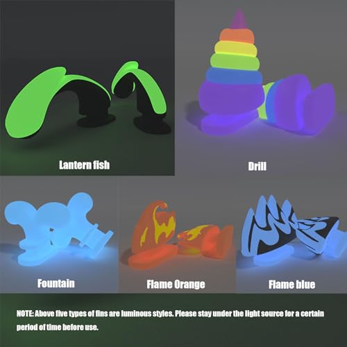 Sharklas Fins Slides Ice Cream Cone, Sharklas Polares Fins Replacement, 2Pair Shark Slides Ice Cream Cone Fin2