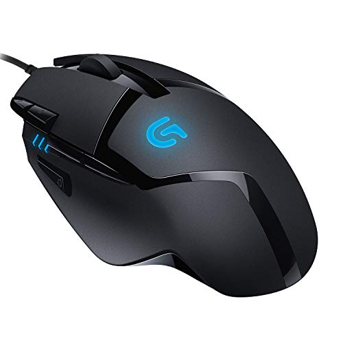Logitech G402 Hyperion Fury Wired Gaming Mouse, 4,000 DPI, Lightweight, 8 Programmable Buttons, DPI Switch Button, Compatible with PC/Mac – Black