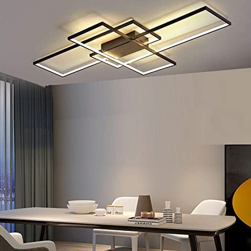 Plafonnier LED salon carré variable 68W de style moderne et chic - 5