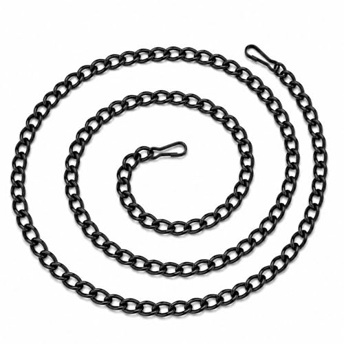 30 Inch Metal Chain for Hangings, Black Hanging Chain with Safety Hooks for Tiffany Style Stained Glass Window Panel, Bird Feeders, Planters, Lanterns, Wind Chimes, Billboards, Chalkboards,Ornaments