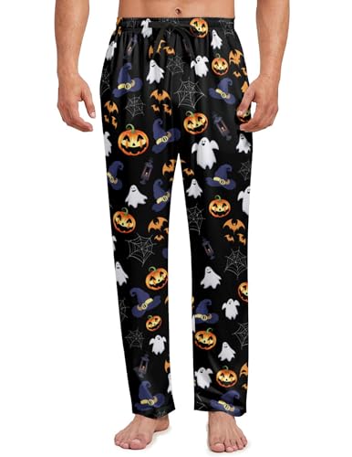 LARSD Mens Pajama Pants Funny Lounge Pants for Men Soft Pajama Bottoms Sleep Pants with Pockets Drawstring