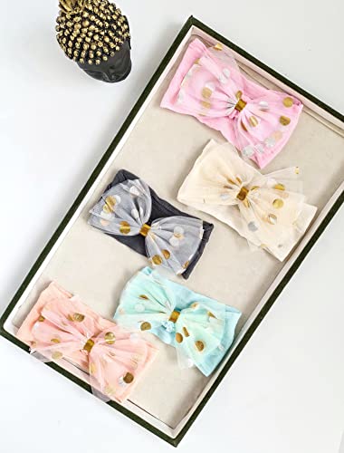 ANNA CREATIONS Multi-coloured hairband Elastic Hair Accessory (Set of 6) for Baby Girls and Kids (MULTI-10) - Image 5