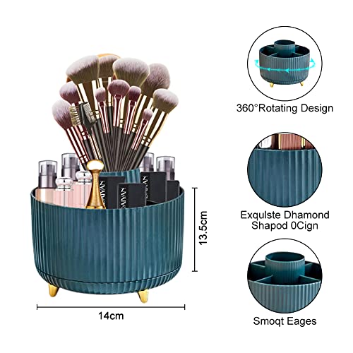 DASIAUTOEM Cosmetic Make Up Organiser, 360° Rotating Brush Organiser, Cosmetic Shelf, Eyeshadow Brush, Lipstick Case - Image 3