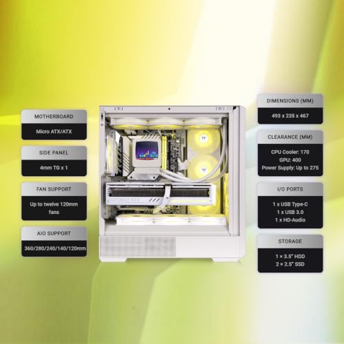 Image of Thermaltake Retro 360; Mid Tower; 2x120mm PWM Fans Included; ATX /mATX /mITX Support; Hidden Connector Support; 360mm Radiator; 400mm GPU Clearance; Rotatable PCIe Bracket; Grey /Biege; CA-11Q-00MQWN-00