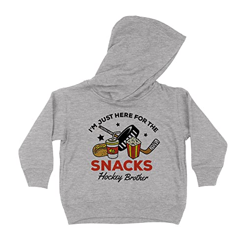 Hockey Brother Here for The Snacks Kids Hoodie Sweatshirt Toddler