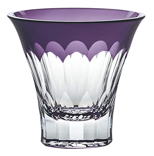 ???????? Toyo Sasaki Glass LS19759SP-C694-S4 Cold Sake Glass, Purple, 2.8 fl oz (85 ml), Yachiyo Kiriko Cup, Nanten Pattern, Made in Japan