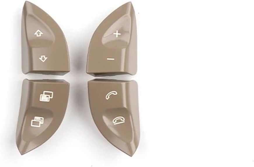 Left Right Steering Wheel Buttons Switch Car Steering Wheel Switch Control Buttons Cover Fit for S CL Class W220 W215(Grey)