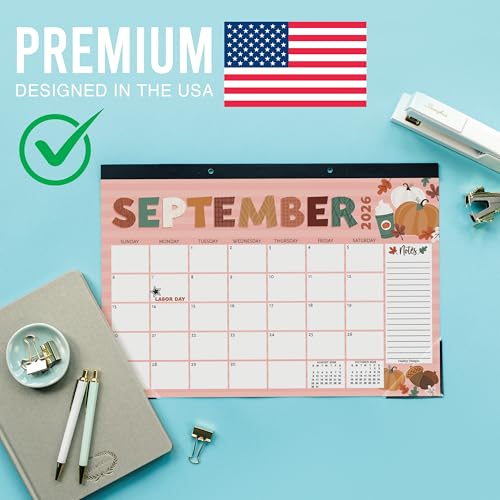 Image of Hadley Designs Large Teacher Desk Calendar 2026-2027 - Desktop Calendar 2026, 18-Month Academic Desk Calendars for School, Home & Office, Cute Classroom Must Haves, Back to School Teacher Gifts