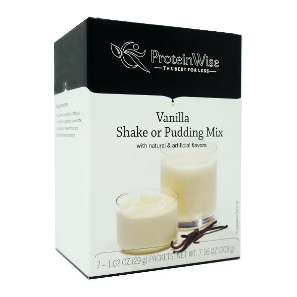 Image of ProteinWise - Vanilla Meal Replacement Shake or Pudding Mix - 7 /Box