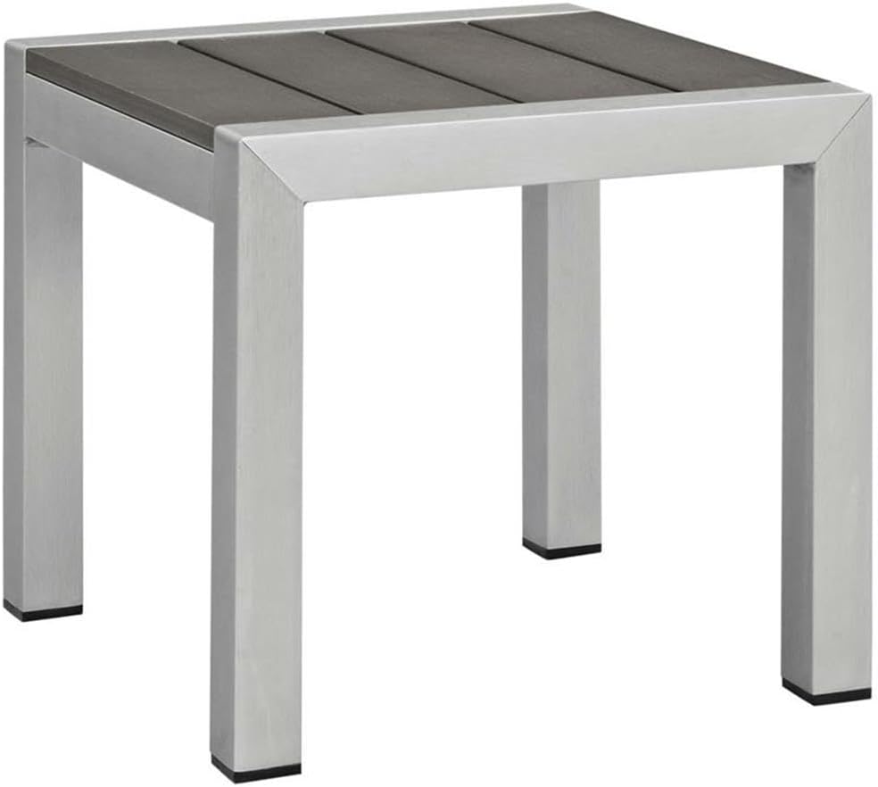 Pemberly Row 3 Piece Mesh Patio Lounge Chair Set, Textilene Mesh Fabric, Anodized Aluminum Frame, Gray Finish, Includes Side Table, Vintage Glam Style, Outdoor Use for Patio, Poolside, Deck or Balcony