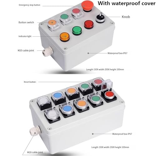 Bouton de démarrage automatique avec interrupteur bouton fléché industriel
