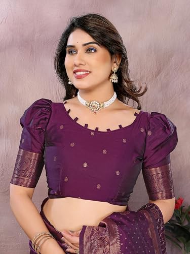 Image of Avantika Fashion Women's Kanjivaram Soft Silk Banarasi Sarees With Blouse Piece