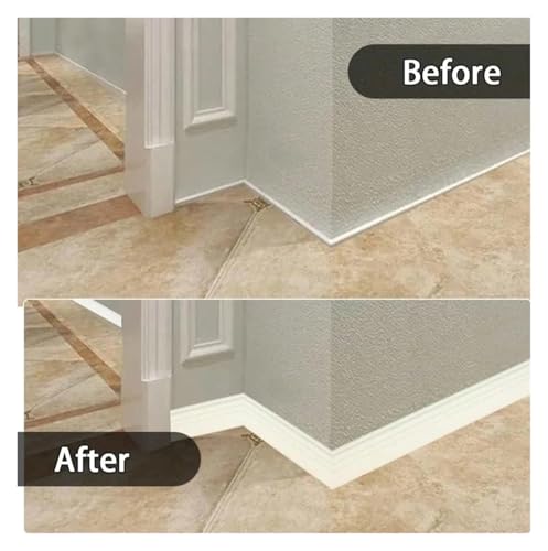 Bordure murale autocollante pour masquer les joints de plinthe PVC - 5