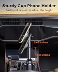 OQTIQ Phone Cup Holder for Car Mount Compatible with MagSafe, Quick Extension Long Arm and 360° Rotation, Fits 3"-4" Cup Holders - Stable & Secure for iPhone 12-17 Series, Not Charger