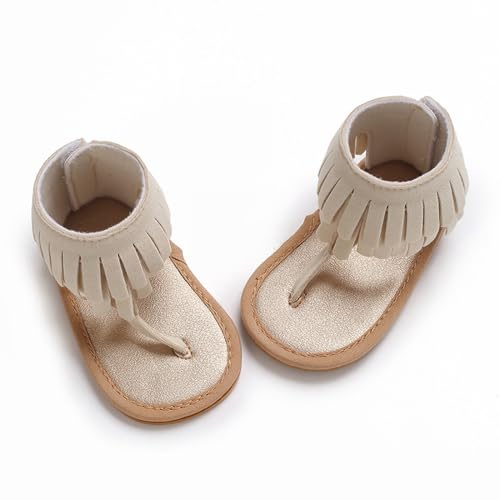 Baby Girls Boho Sandals Soft Sole Open Toe Flip Flops Kids Breathable Beach Flats Ankle Tassel Hook Loop Summer Shoes4