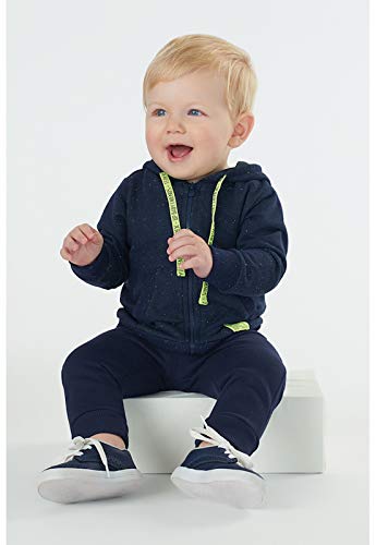 Conjunto Jaqueta Botonê e Calça Moletom, Up Baby, Meninos, Azul, M