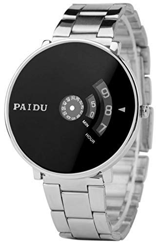 Lalas Enterprise Analogue Mens Watch (Black Dial Silver Colored Strap) (B07BDKSNWK) Amazon Price History, Amazon Price Tracker