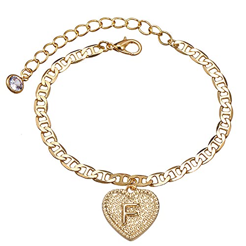 moaspr Pulseiras para mulher corrente de comprimento da letra de capital senhora faz corrente de verão pulseira da cabeça de verão corrente de ténis ajustável,