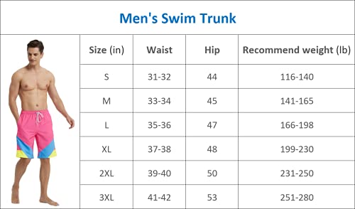 Miaiulia Mens 80S 90S Vintage 4 Way Stretch Swim Trunks With Mesh Lining Quick Dry Swim Suits Board Shorts Like Totally Neon M #TOP6