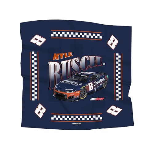 Northwest NASCAR Kyle Busch Cheddar's Whimsical Checks Bandana, 21 x 21 in