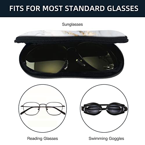 Image of Sunglasses Soft Case with Carabiner Ultra Light Neoprene Zipper Glasses Case