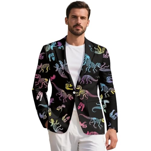 Men's Suit Jacket One Button Travel Blazer Lightweight Suit Elegant Solid Slim Fit Single Breasted Party Blazer