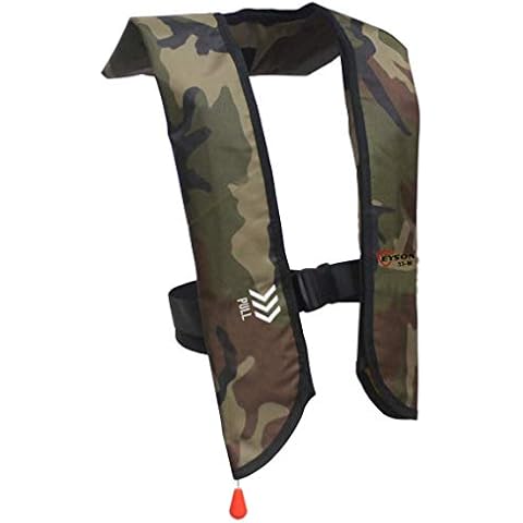 Eyson Inflatable Life Jacket Life Vest Basic Manual (639 Green Camouflage Manual) Cover