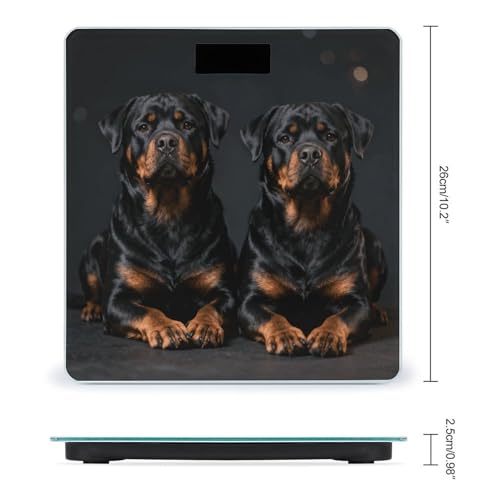 Báscula digital de baño Rottweiler Wallpaper, capacidad 400 lb miniatura 2