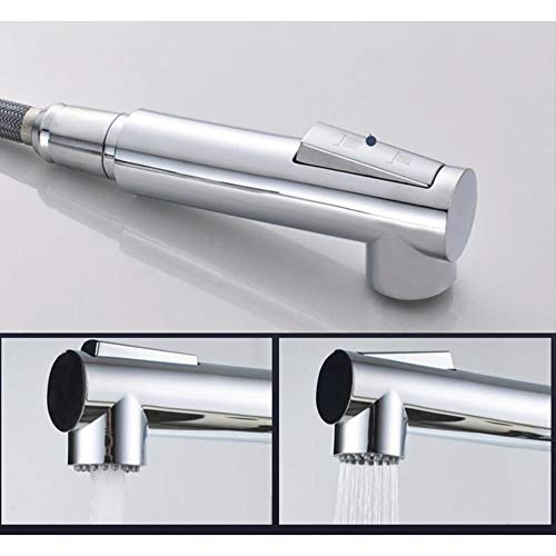 Grifo de cocina con 2 modos de pulverización anti salpicaduras telescópico 2