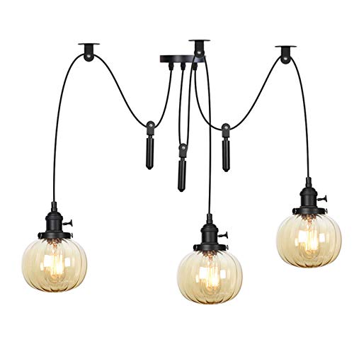 Lampe suspendue pour salle à manger et cuisine réglable résout plafond sombre
