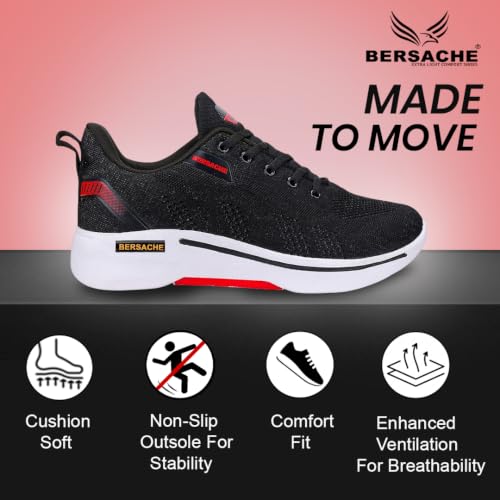 Image of BERSACHE Premium Sports,Gym, Trending, Stylish Running Shoes for Men (Blue)