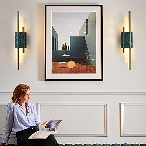 Applique en marbre véritable avec éclairage LED design moderne AMAZWI - 3