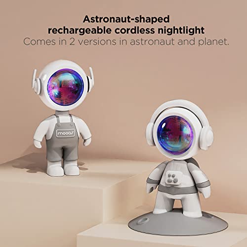 Image of mooas Sunset LED Nighlight (Astronaut), 7 Color nightlight, 360 Rotation, Touch Control, Sunset lamp, Astronaut Light Projector, Night Light for Bedroom /Kids Room /Room decor /Party /Camping