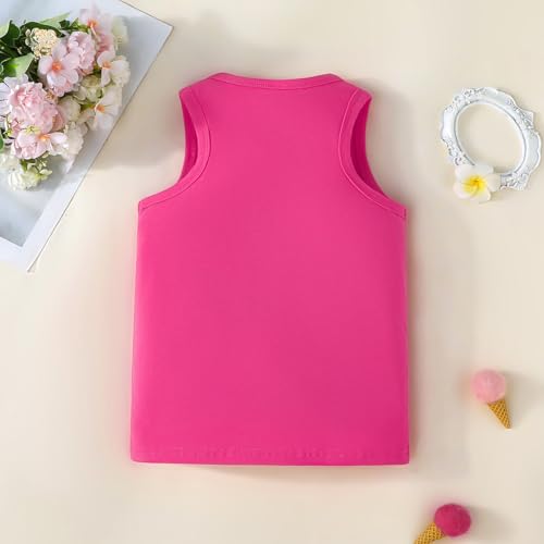 2T-12Y Baby Toddler Girl Tank Tops Sleeveless Undershirt Kids Solid Color Shirt Casual Tee3