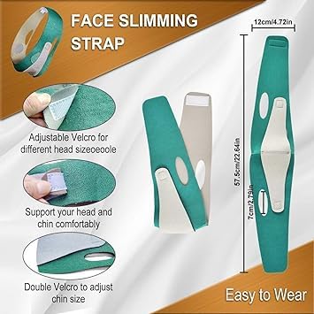 MEBISO Face Lifting Belt Elastic Face Slimming Bandage V Line Face Shaper Women Chin Cheek Lift Up Belt Facial Anti Wrinkle Strap Face Care Slim Tools (multicolor) 1